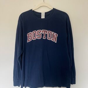 Navy Boston Long Sleeve Shirt